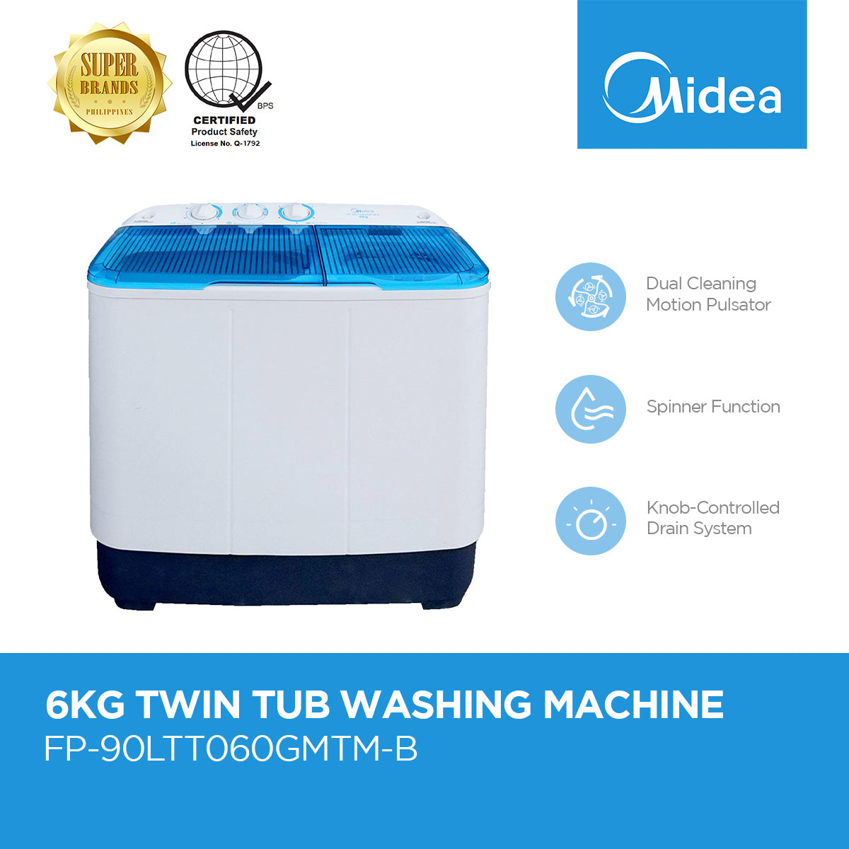 Surprisingly Friendly Midea 6Kg Twin Tub Washing Machine