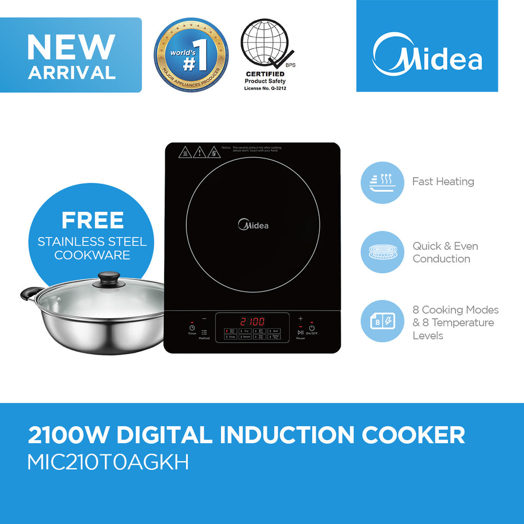 MIDEA 2100W Digital Induction Cooker with Free Pot