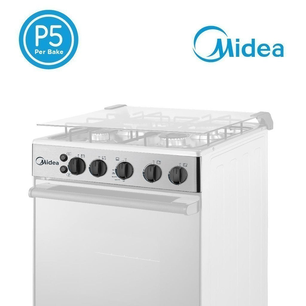 Midea 50cm Stainless Steel Gas Range (4 Gas Burners)