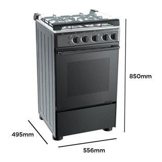 Midea 50cm Stainless Steel Gas Range (4 Gas Burners)